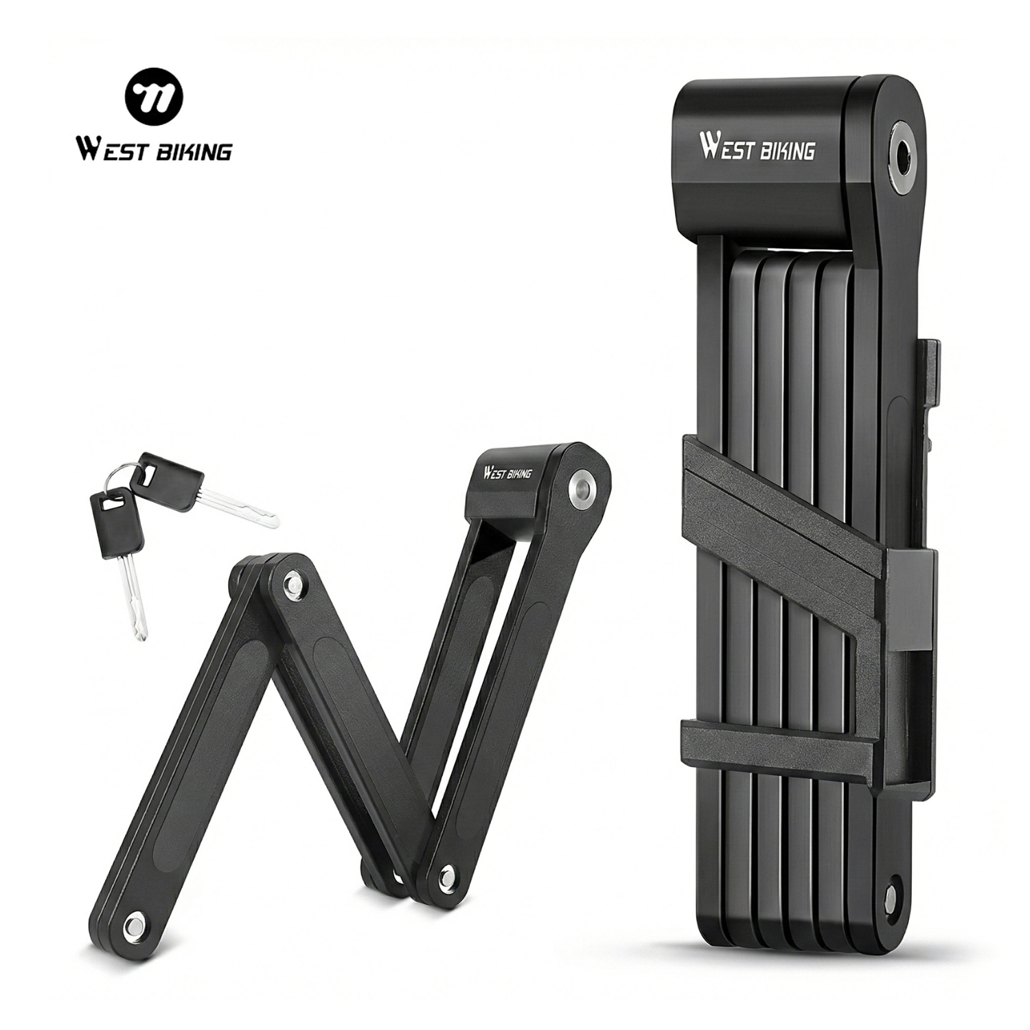 Inokim High-Security Folding Lock - Cut-Resistant Steel Bar 34 Inch (85cm)