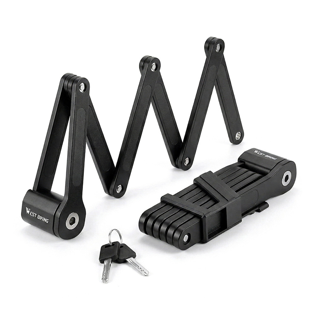 Inokim High-Security Folding Lock - Cut-Resistant Steel Bar 34 Inch (85cm)