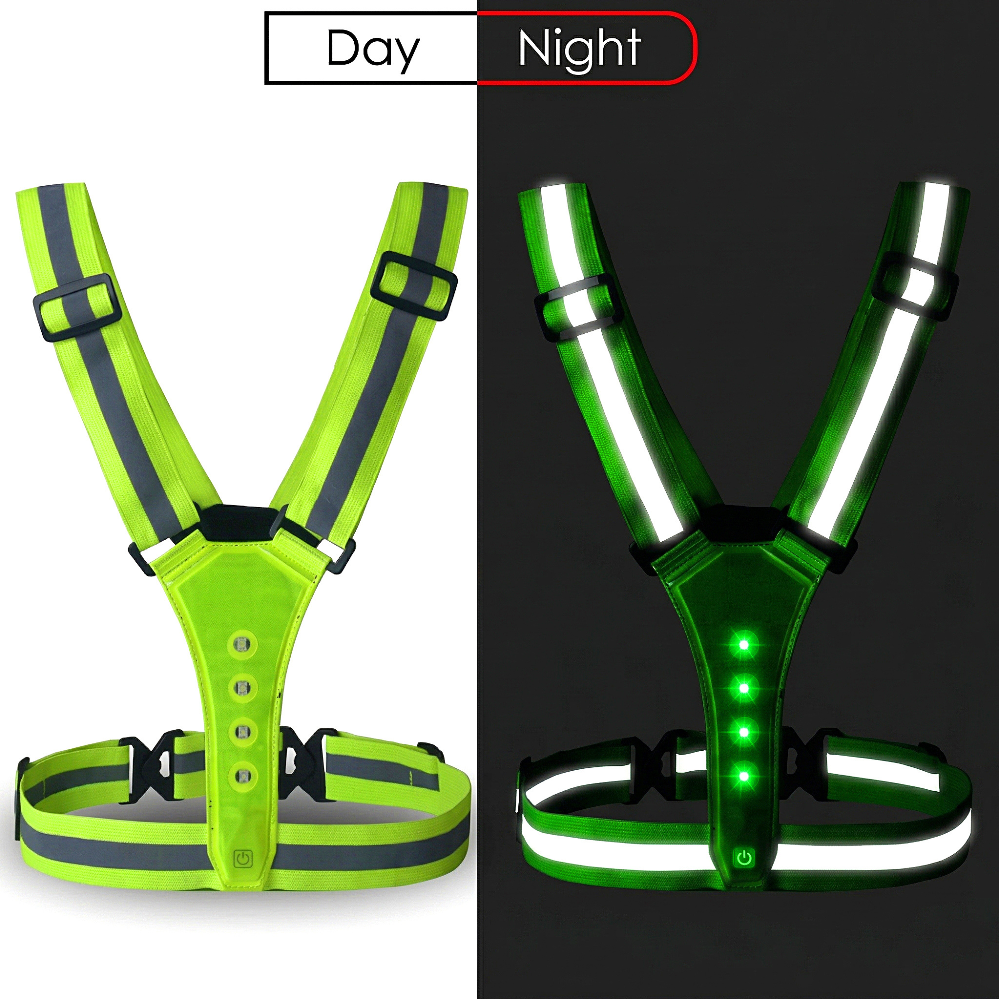 Inokim LED Reflective Safety Vest for Electric Scooter Riders - USB Rechargeable, High-Visibility