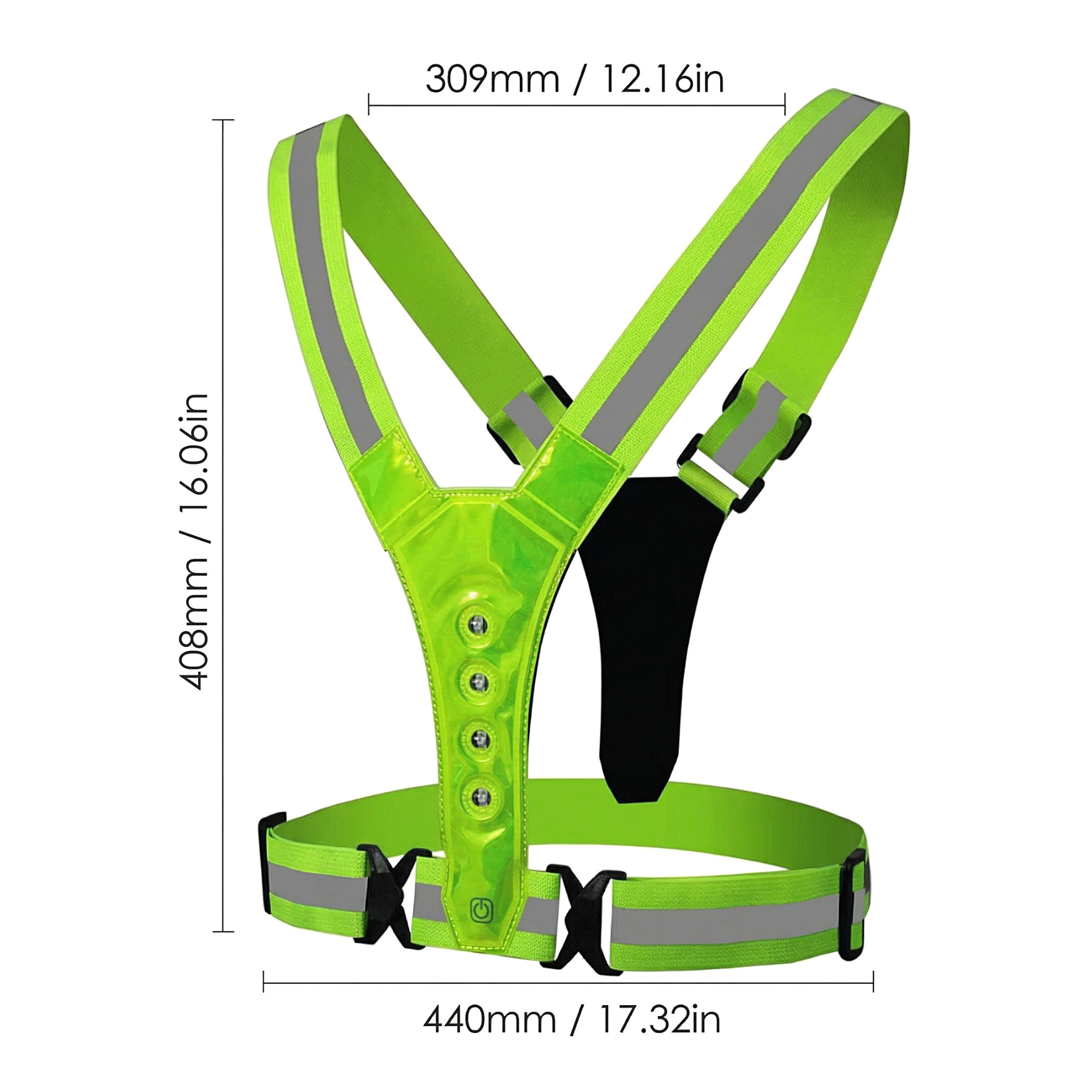Inokim LED Reflective Safety Vest for Electric Scooter Riders - USB Rechargeable, High-Visibility